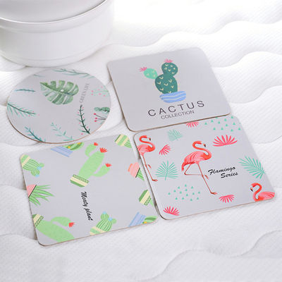 qualité  Absorbent Paper Promotional Drink Coasters / Custom Round Coasters For Drinks usine