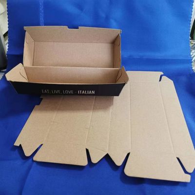 Boîte d'emballage en carton ondulé pour hamburgers, collations et aliments, conçue sur mesure à moindre coût