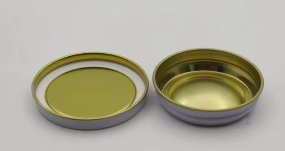 0.28 mm emballage en fer blanc de qualité alimentaire caviar sous vide boîte vide 30g et 50g avec couvercle plat