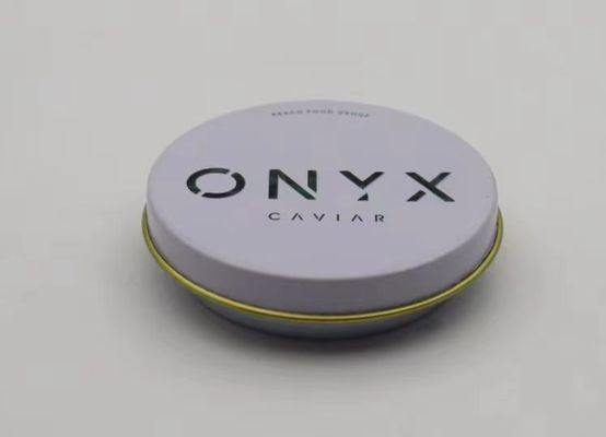 0.28 mm emballage en fer blanc de qualité alimentaire caviar sous vide boîte vide 30g et 50g avec couvercle plat