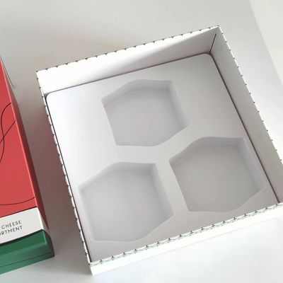 2024 nouveau design de fromage glace emballage boîte cadeau avec plateau intérieur blanc sensation de toucher doux sur la boîte