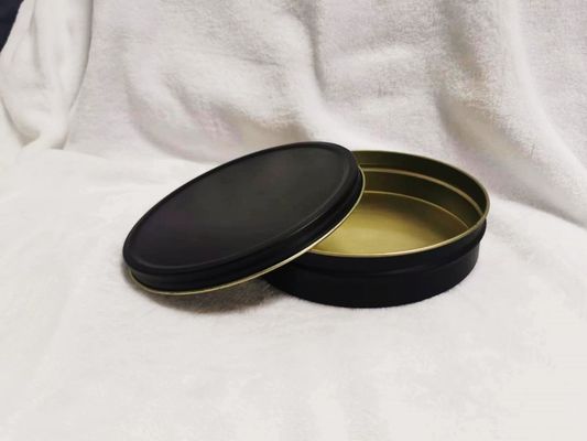 Vacuum vide caviar boîte de conserve de qualité alimentaire emballage 500 ml avec noir mat à l' intérieur or