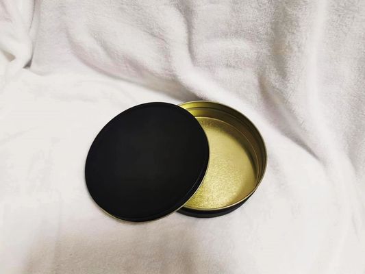 Vacuum vide caviar boîte de conserve de qualité alimentaire emballage 500 ml avec noir mat à l' intérieur or