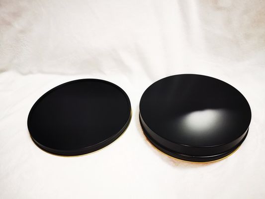 Boîte en fer blanc vide de caviar, emballage de qualité alimentaire 1000 ml/g 1 kg avec noir mat en or à l'intérieur