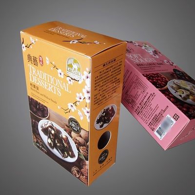 Boîte d'emballage en papier revêtu couleur pliable et pliable