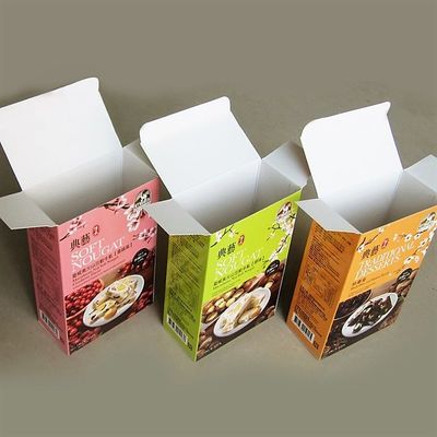 Boîte d'emballage en papier revêtu couleur pliable et pliable