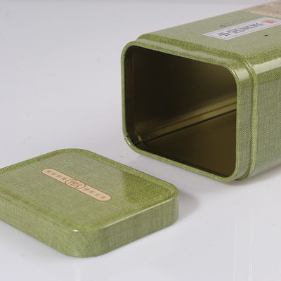 Boîte d' étain métallique rectangulaire vide boîte d' huile métallique avec CMYK / couleur Pantone