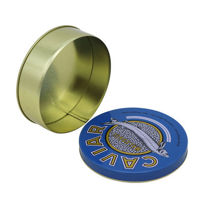 Emballage rond et léger de caviar, boîtes vides de caviar 100g 125g 250g 500g