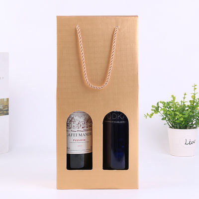 Boîtes de vin en carton recyclables, 2 bouteilles de vin, boîte cadeau bien scellée.