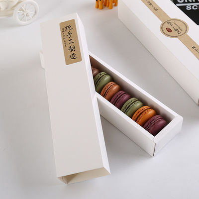Boîte d'emballage alimentaire de style tiroir Boîte-cadeau à macarons facile à transporter et à ranger