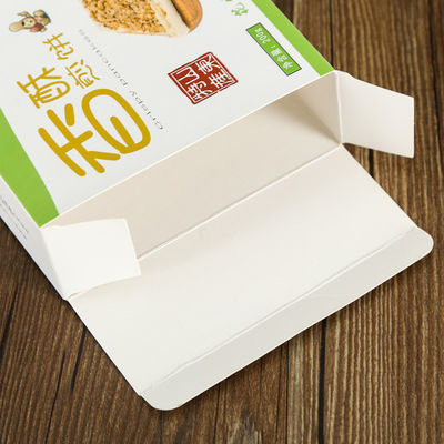 Boîte d'emballage alimentaire pliable à bord réglé Rectangle pour l'emballage de gâteaux