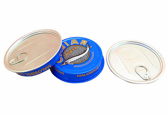 3.5oz 7oz Ring Pull Caviar Packaging Container, Caviar en aluminium boîte en ferraille