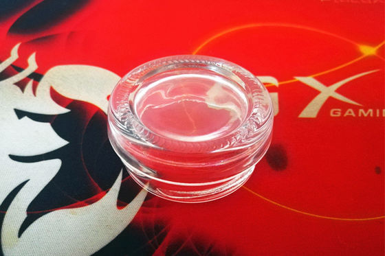 Vente en gros de boîtes de caviar en verre transparentes de 0,5 oz à 15 à 20 grammes avec un couvercle métallique de couleur différente