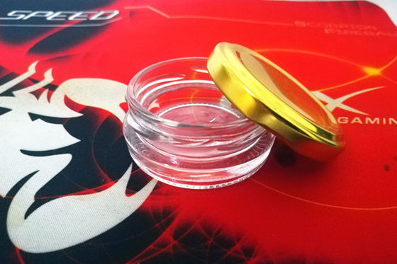 Vente en gros de boîtes de caviar en verre transparentes de 0,5 oz à 15 à 20 grammes avec un couvercle métallique de couleur différente