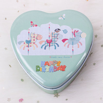 Emballage de bonbons boîte en fer blanc en forme de cœur pour la Saint-Valentin et l'anniversaire