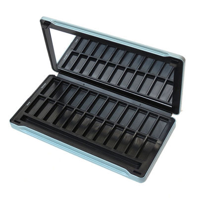 Boîtes d' étain à charnière rectangulaires, boîtes d' étain cosmétiques pour palette d' ombres.