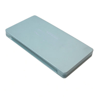 Boîtes d' étain à charnière rectangulaires, boîtes d' étain cosmétiques pour palette d' ombres.