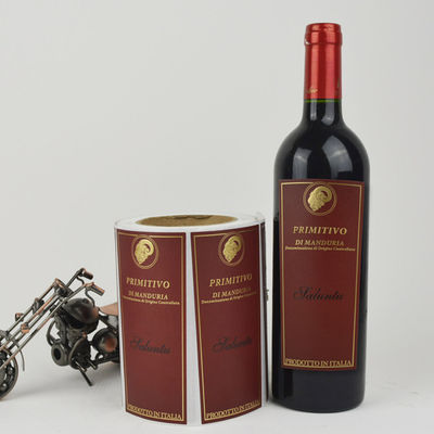 Étiquettes personnalisées imprimables pour les bouteilles de vin Taille personnalisée ISO 9001 Approuvé
