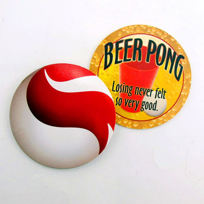 Coaster de boisson en papier écologique de promotion en forme personnalisée résistant à haute température