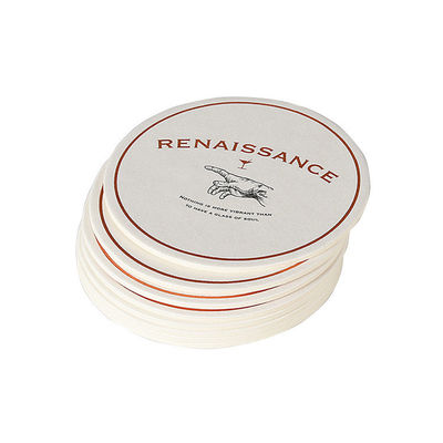 Coaster de boisson en papier écologique de promotion en forme personnalisée résistant à haute température
