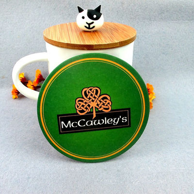 Coaster de boisson en papier écologique de promotion en forme personnalisée résistant à haute température