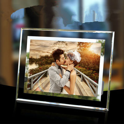 Cadres photo de table en verre rectangulaire avec 12 couleurs disponibles