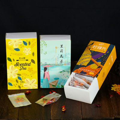 Boîte d' emballage alimentaire imprimée sur mesure, boîte de tiroir en papier léger pour le thé