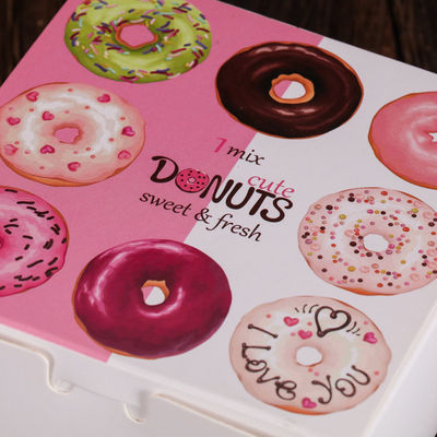 Boîte d' emballage de donuts et de pain avec tiroir, boîte d' emballage de collations recyclée