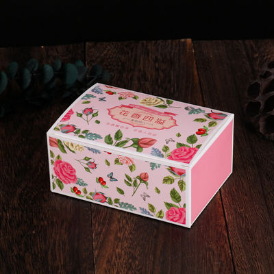 Boîte d'emballage de thé à la fleur de collation Impression offset avec taille personnalisée
