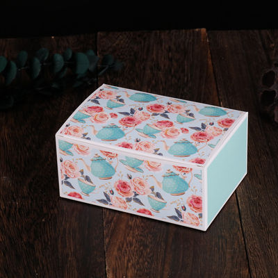 Boîte d'emballage de thé à la fleur de collation Impression offset avec taille personnalisée