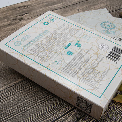 Masque à soie boîtes d'emballage en carton avec CMYK couleur dimension stable