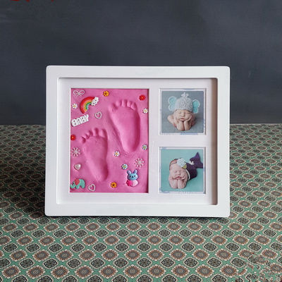 Cadre de souvenir d'ornement 28X23CM Cadre d'empreintes de main et de pieds