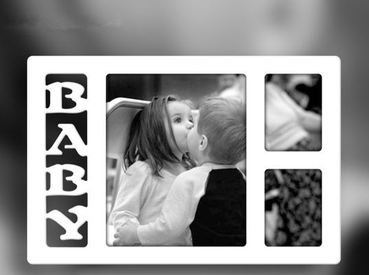 Cadre photo ornement haut de gamme 34X21.5CM Impressions de main et de pied de bébé