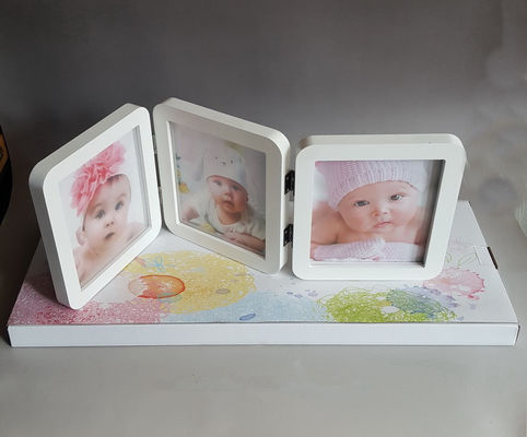 Cadres photo en bois personnalisés, cadre photo triple de luxe Logo imprimé