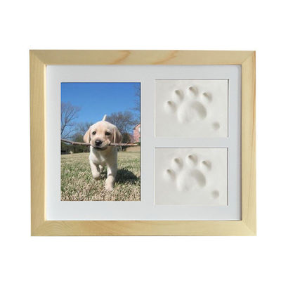 Cadre photo personnalisé en bois 28x23CM Pour l'affichage d'une patte de chien ou de chat