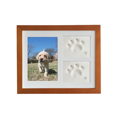 Cadre photo personnalisé en bois 28x23CM Pour l'affichage d'une patte de chien ou de chat