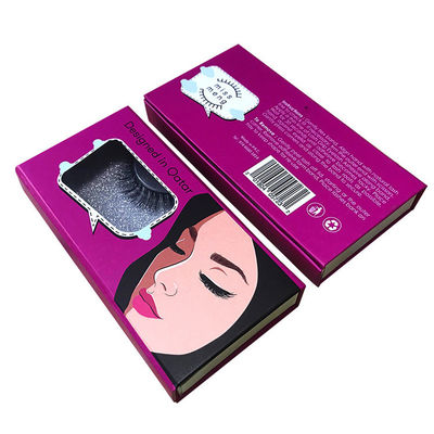 Boîte de carton de luxe magnétique pliable avec logo faux cils Emballage