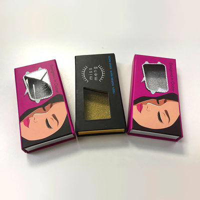Boîte de carton de luxe magnétique pliable avec logo faux cils Emballage