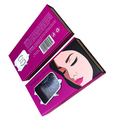 Boîte de carton de luxe magnétique pliable avec logo faux cils Emballage