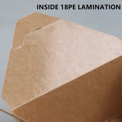 Produits jetables à emporter en papier artisanal, déjeuner, boîte à nourriture, boîte à repas en papier