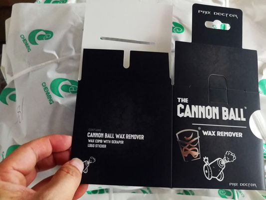 Impression de billes de canon noires plates boîte de papier sur mesure emballage pour billes pour enfants