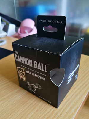 Impression de billes de canon noires plates boîte de papier sur mesure emballage pour billes pour enfants