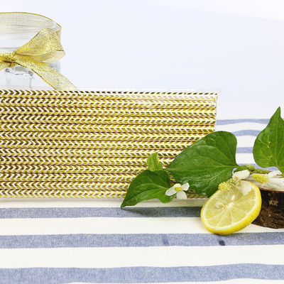 Papier imprimé recyclable paillettes à boire en vrac en feuille d'or modèle ISO9001