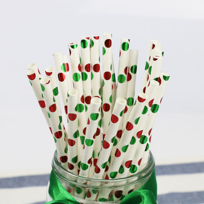 Des paillettes de papier biodégradables pour boissons pliables sur mesure couleur feuille d'or vert