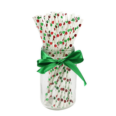 Des paillettes de papier biodégradables pour boissons pliables sur mesure couleur feuille d'or vert