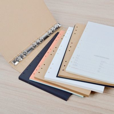 Couche UV A6 A5 Carton de fichier en papier kraft avec anneau lié