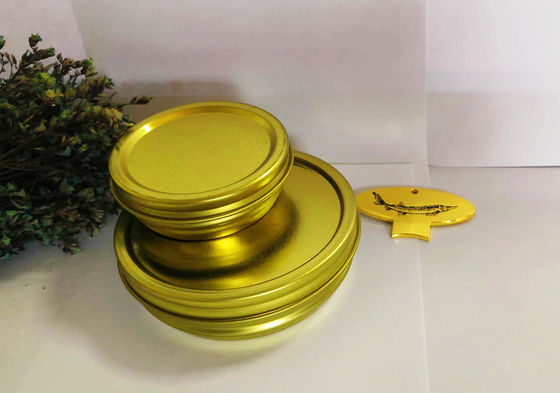 125 g boîte en ferraille de caviar vide et ronde avec 0,28 mm de plaque d'étain