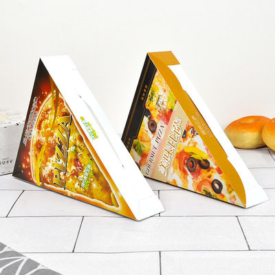 Boîte d'emballage alimentaire en papier Laminaison PE à l'intérieur pour tranche de pizza